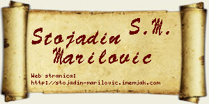 Stojadin Marilović vizit kartica